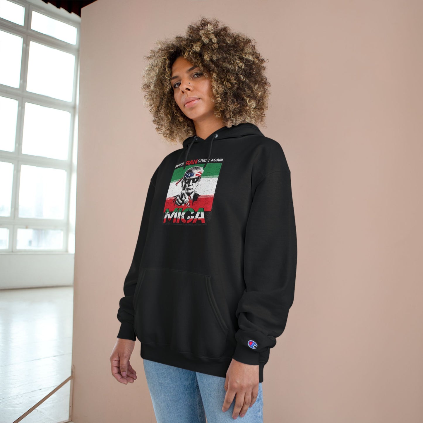 "Make Iran Great Again (MIGA)" Trump Champion Brand Hoodie