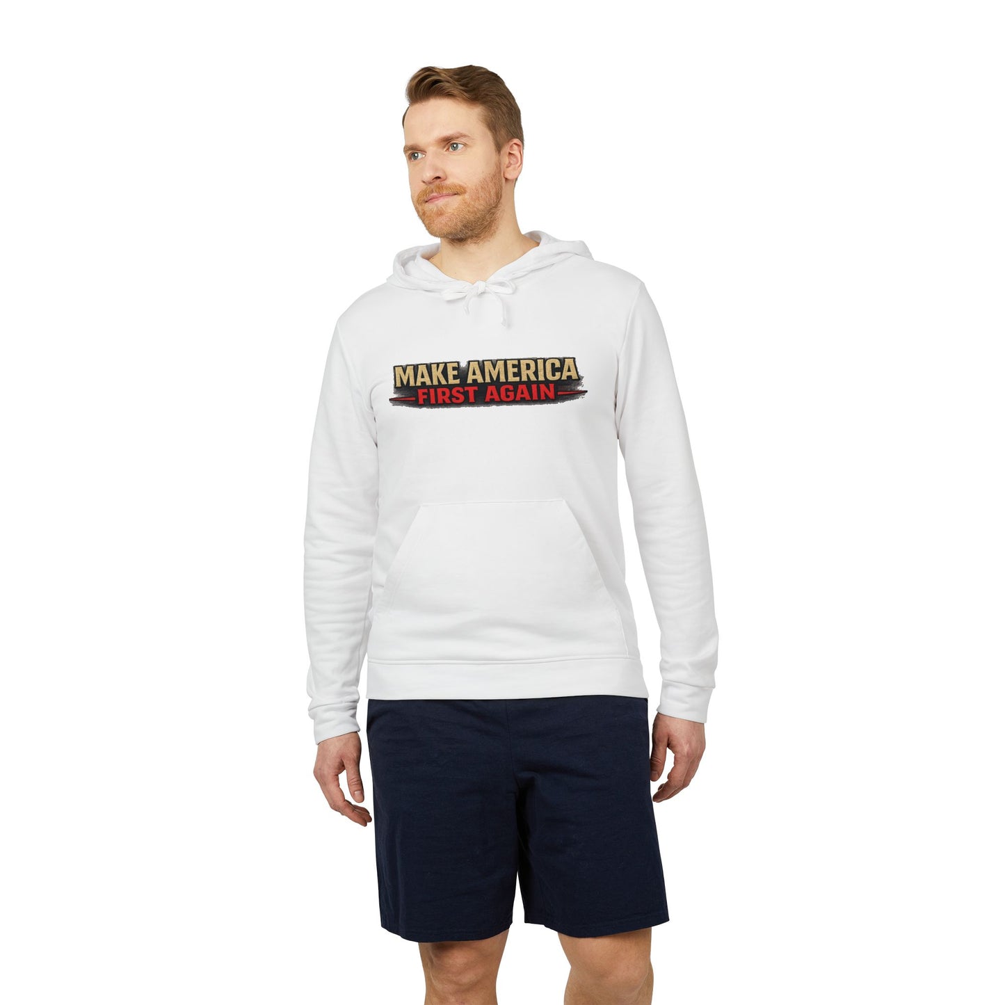 "Make America First Again" America First Is Not A Slogan - It's A Standard Adidas Brand Hoodie