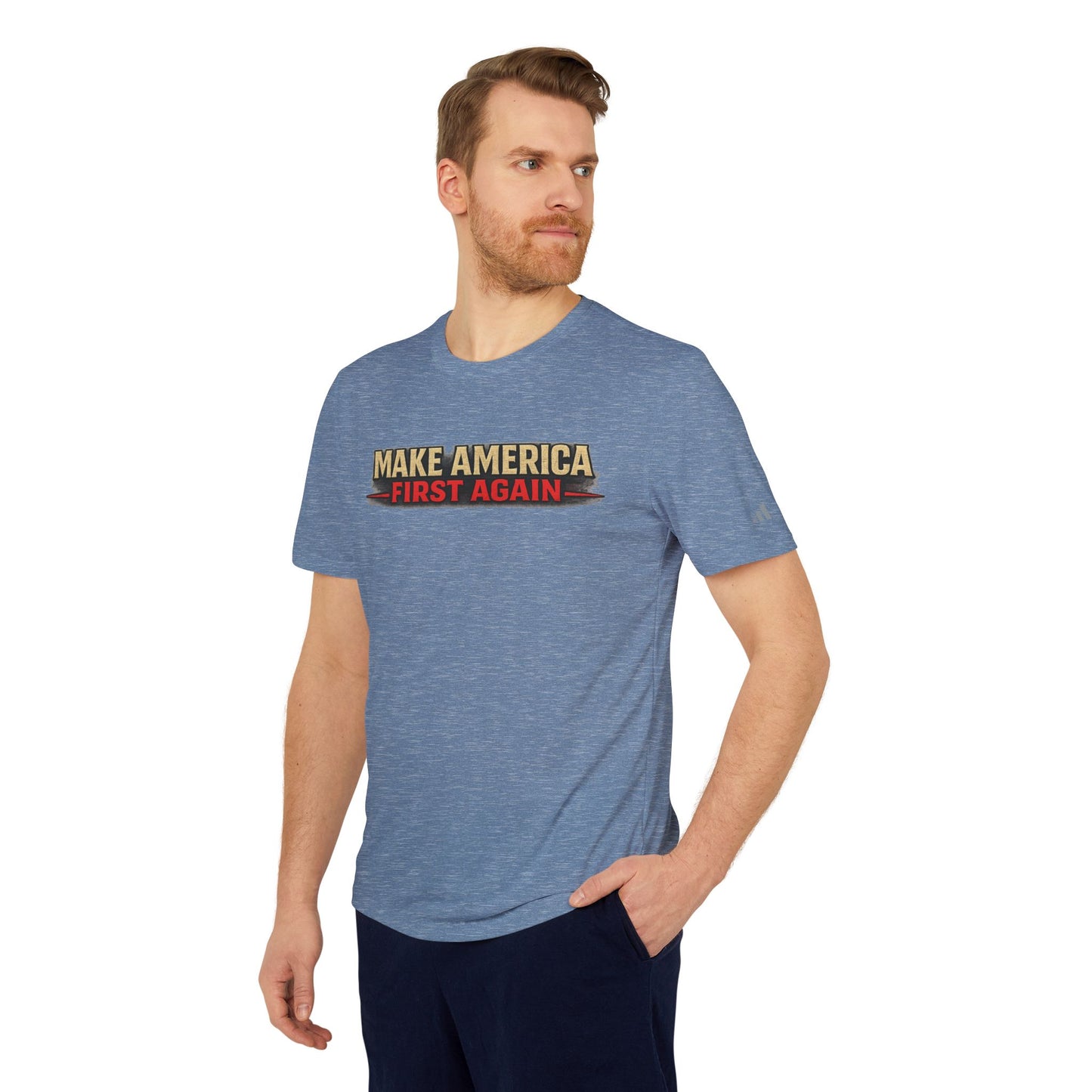 "Make America First Again" Book Merch Adidas Brand T-Shirt