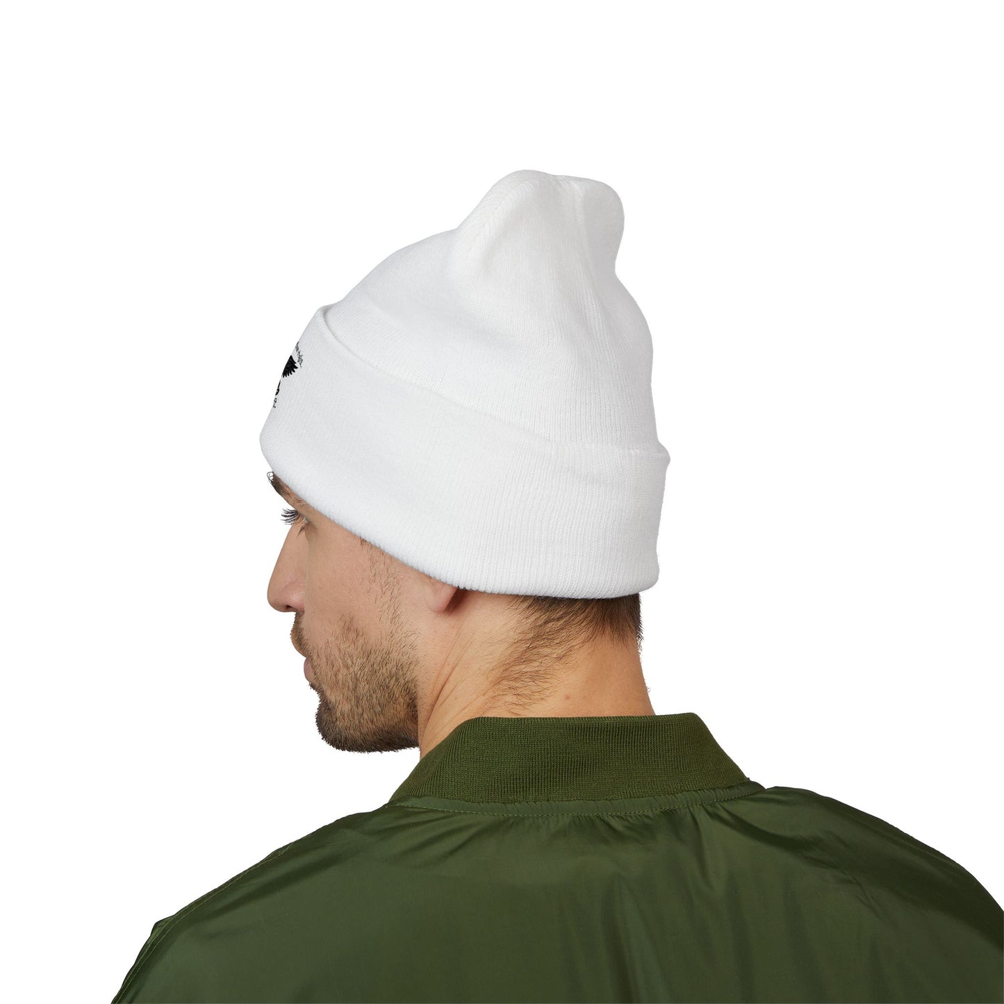 Ecclesiastes 10:2 Winged Hearts Conservative & Liberal Meanings Embroidered Cuffed Beanie