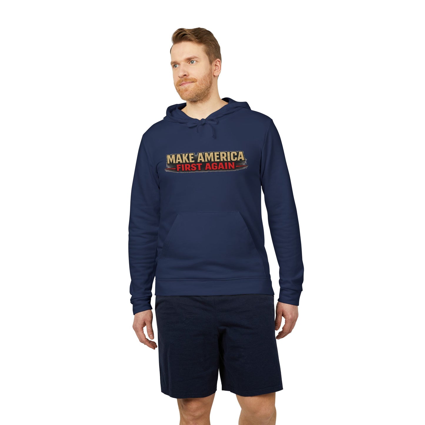 "Make America First Again" America First Is Not A Slogan - It's A Standard Adidas Brand Hoodie