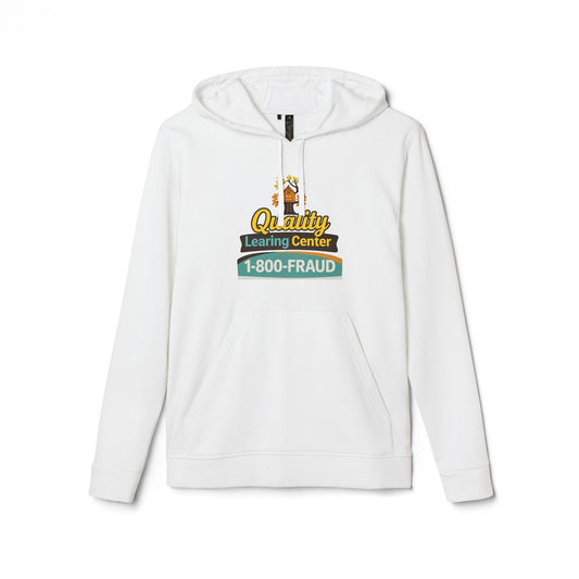 "Quality Learing Center" 1-800-FRAUD Adidas Brand Hoodie