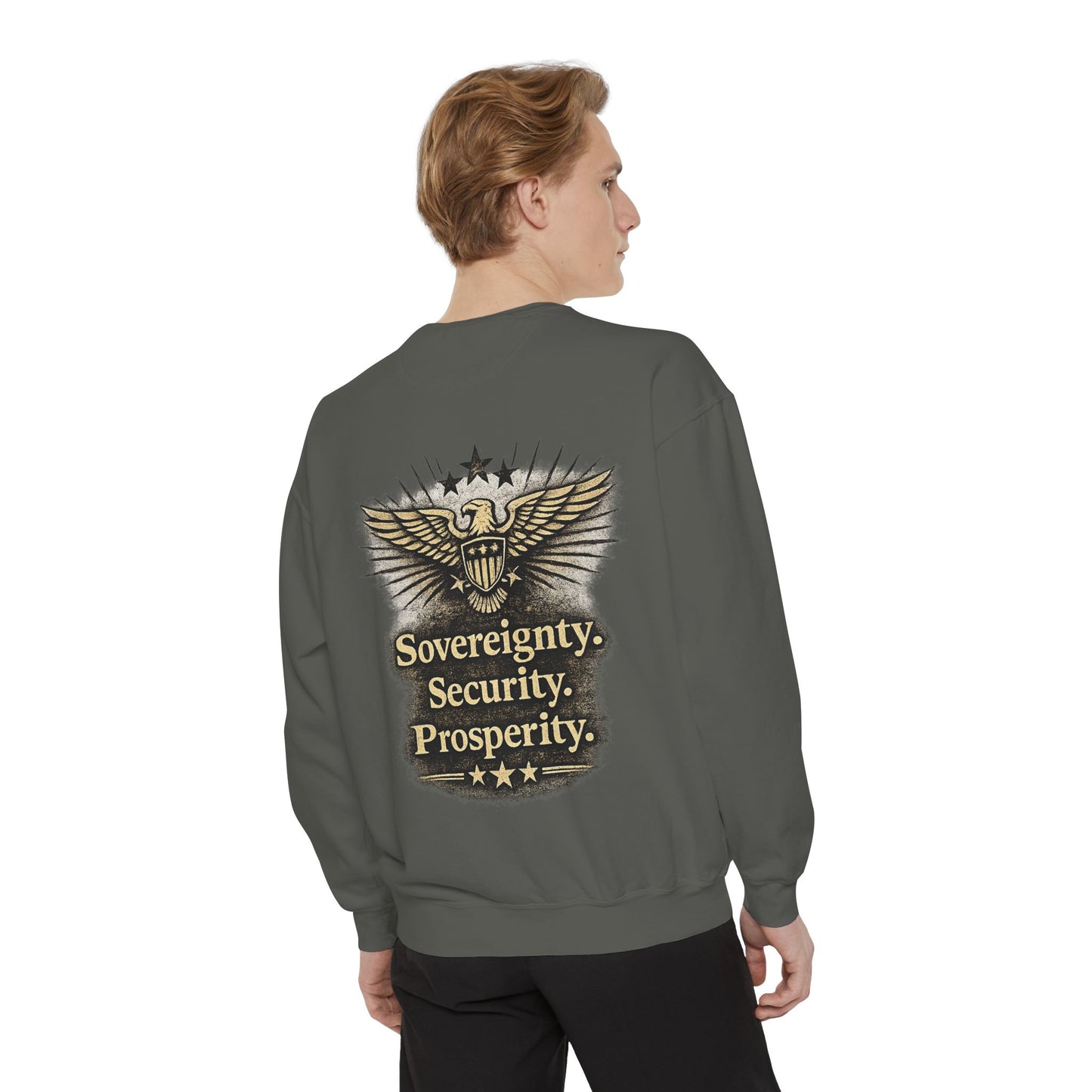 M.A.F.A. "Statue Of Liberty" "Sovereignty Security Prosperity " Gildan Brand Crewneck Sweatshirt