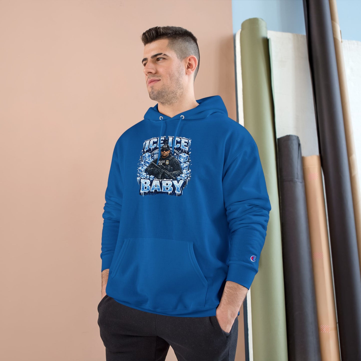 Ice Ice Baby ICE Agent Champion Brand Hoodie