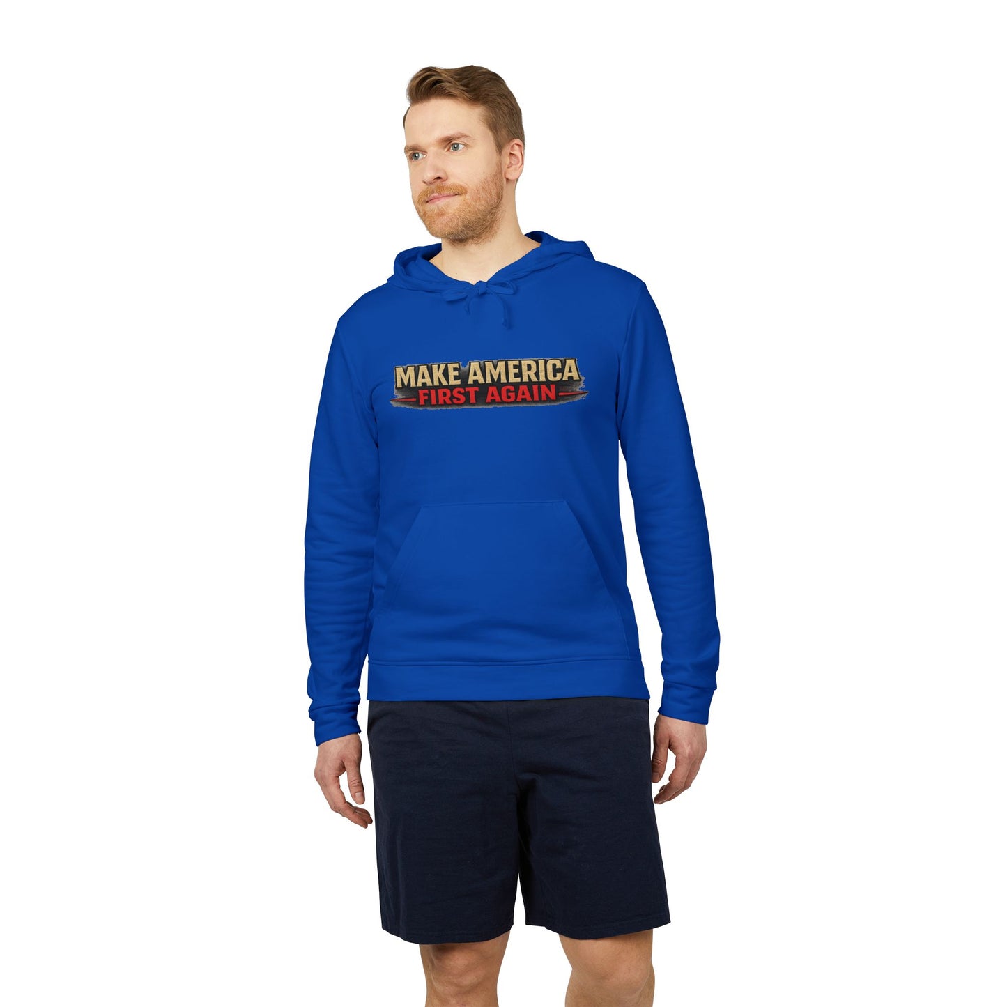 "Make America First Again" America First Is Not A Slogan - It's A Standard Adidas Brand Hoodie