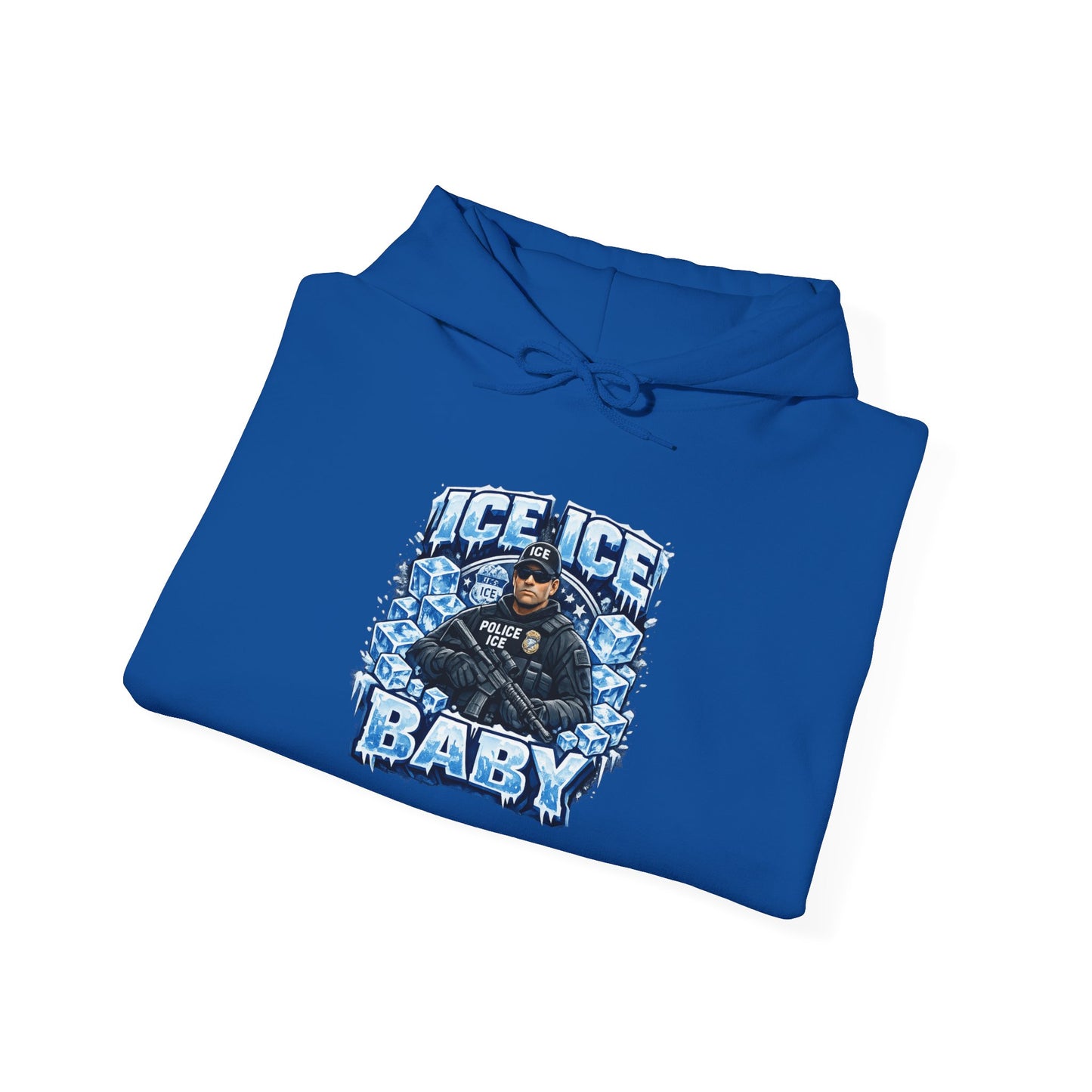 Ice Ice Baby ICE Agent Gildan Brand Hoodie
