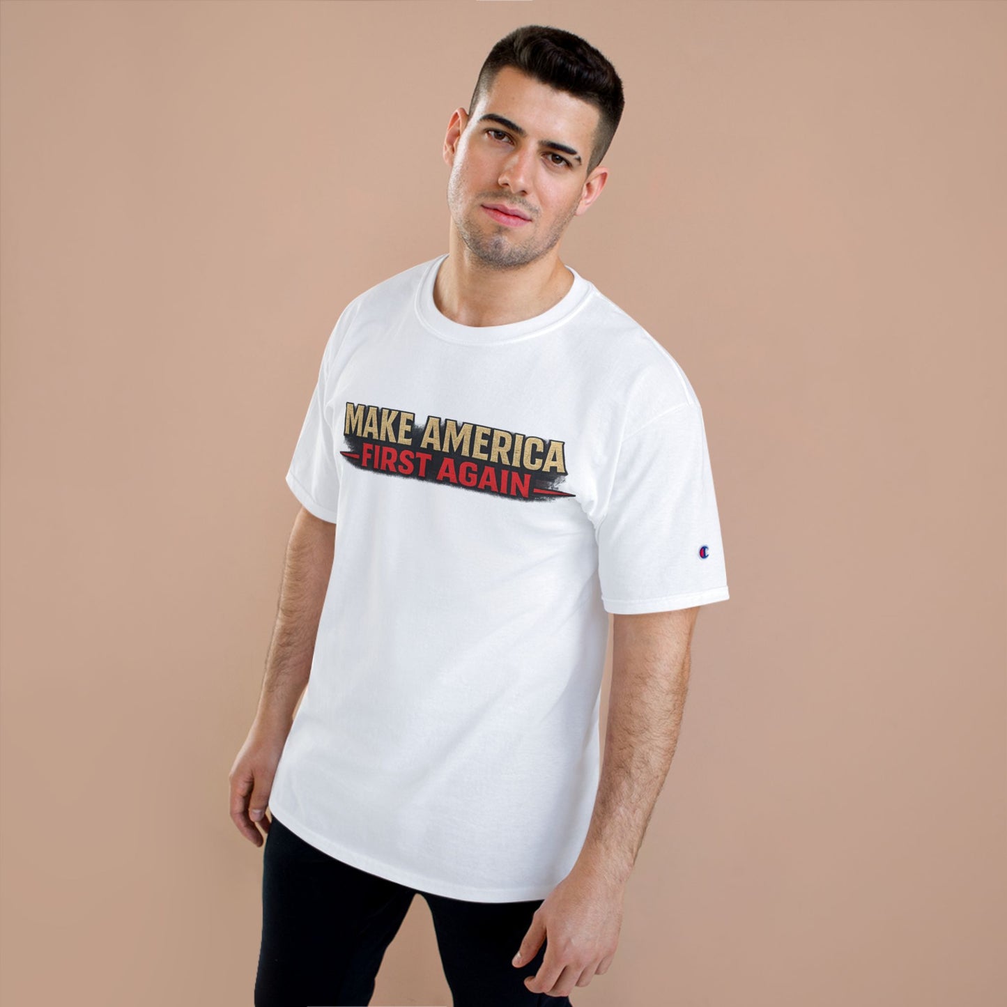 "Make America First Again" Book Merch Champion Brand T-Shirt