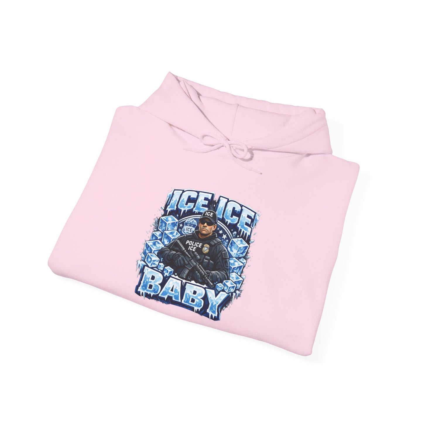 Ice Ice Baby ICE Agent Gildan Brand Hoodie