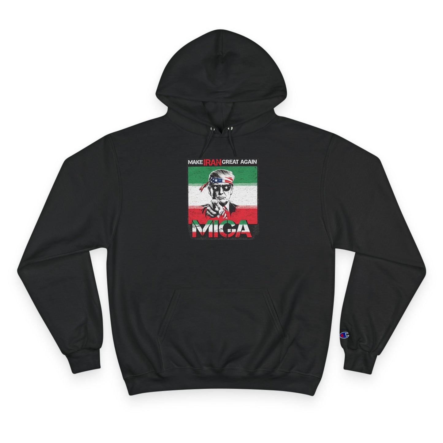 "Make Iran Great Again (MIGA)" Trump Champion Brand Hoodie