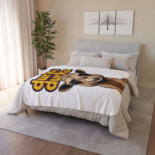 "Durka Durka" Camel Fleece Sherpa Blanket