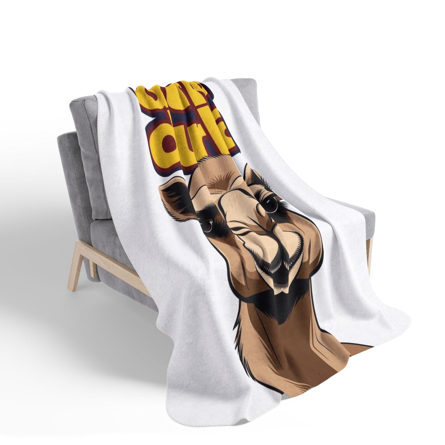 "Durka Durka" Camel Fleece Sherpa Blanket