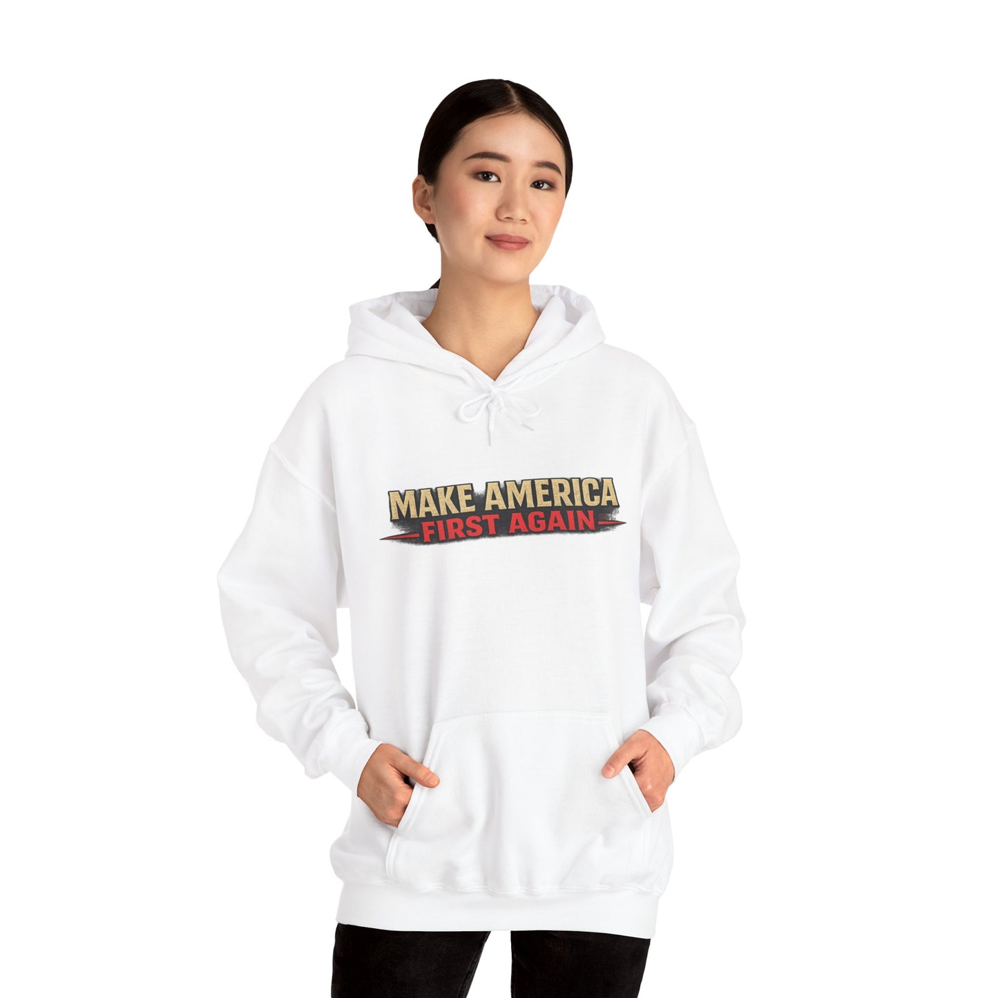 "Make America First Again" America First Is Not A Slogan - It's A Standard Comfort Color Brand Hoodie