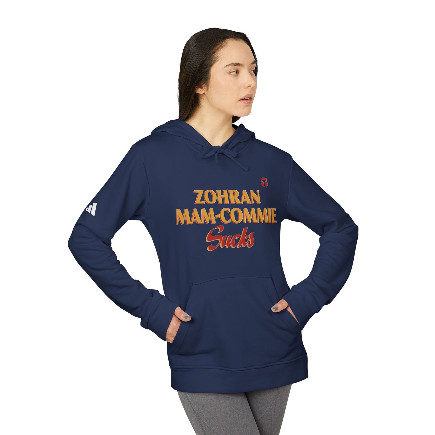 Zohran Mam-Commie Sucks Adidas Brand Hoodie