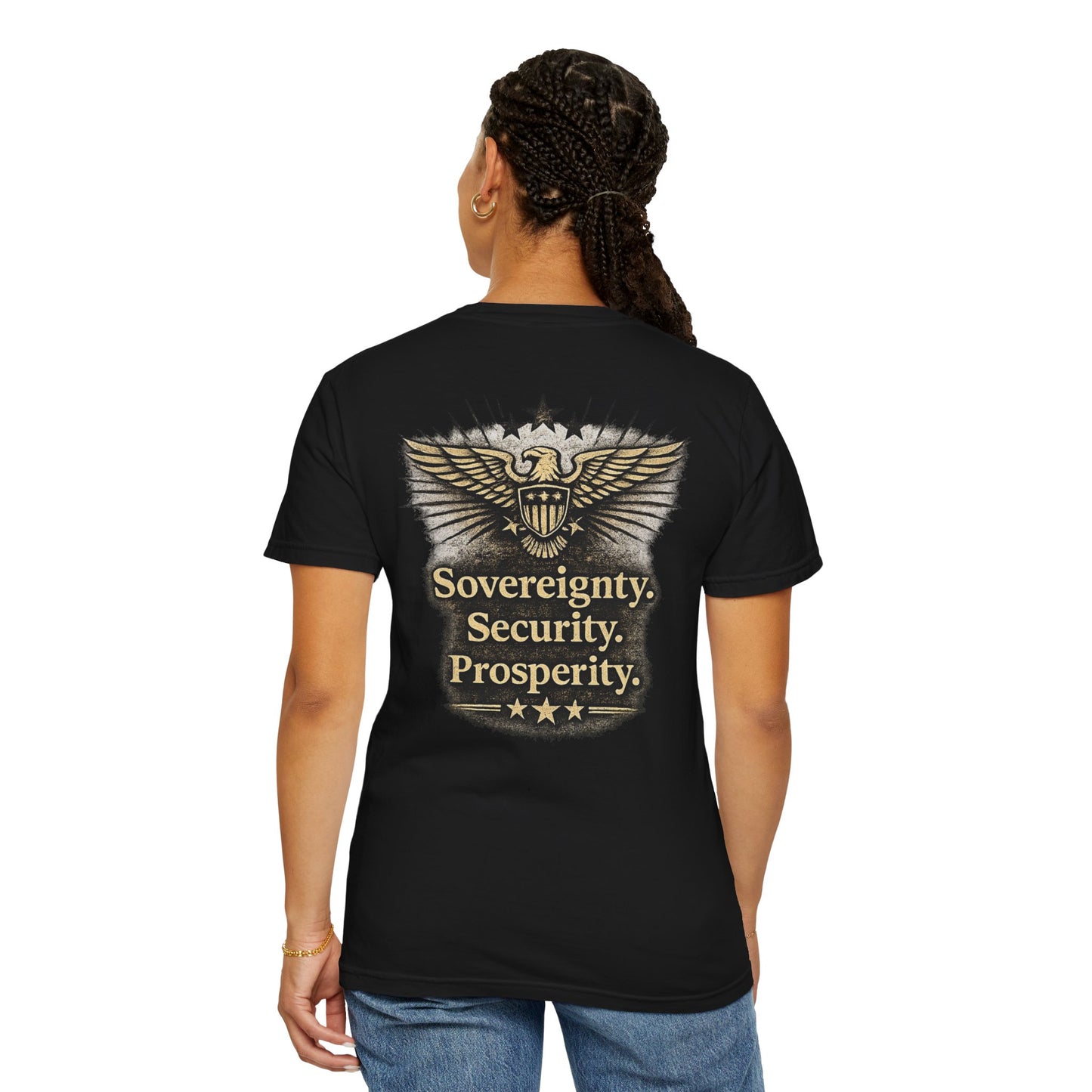 M.A.F.A. Statue Of Liberty  "Sovereignty Security Prosperity " Comfort Color Brand T-Shirt