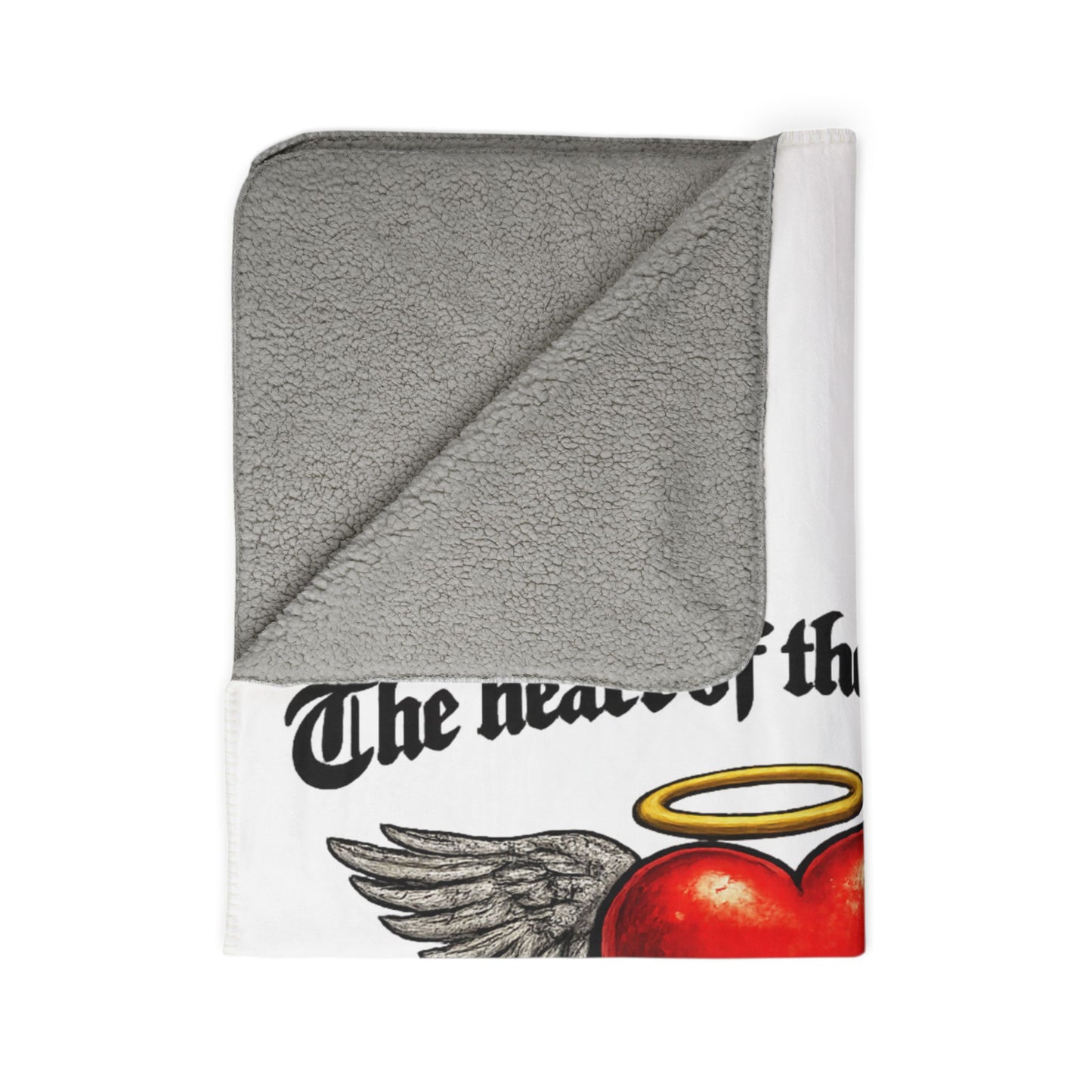 Ecclesiastes 10:2 Winged Hearts Conservative & Liberal Meanings Fleece Sherpa Blanket