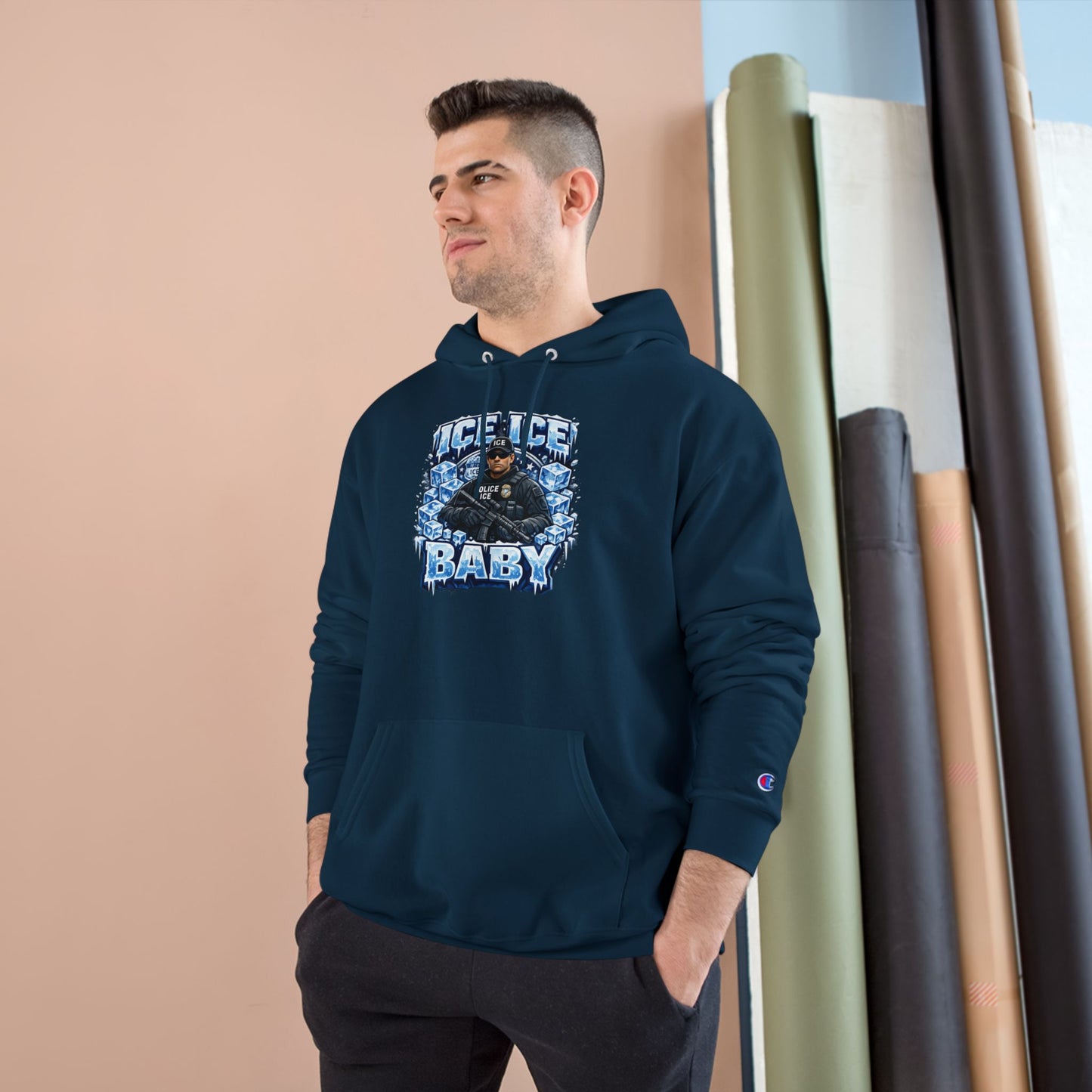 Ice Ice Baby ICE Agent Champion Brand Hoodie