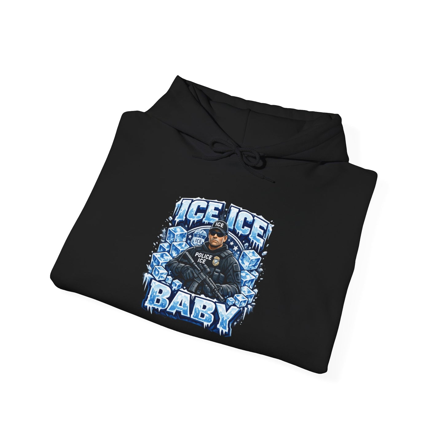 Ice Ice Baby ICE Agent Gildan Brand Hoodie
