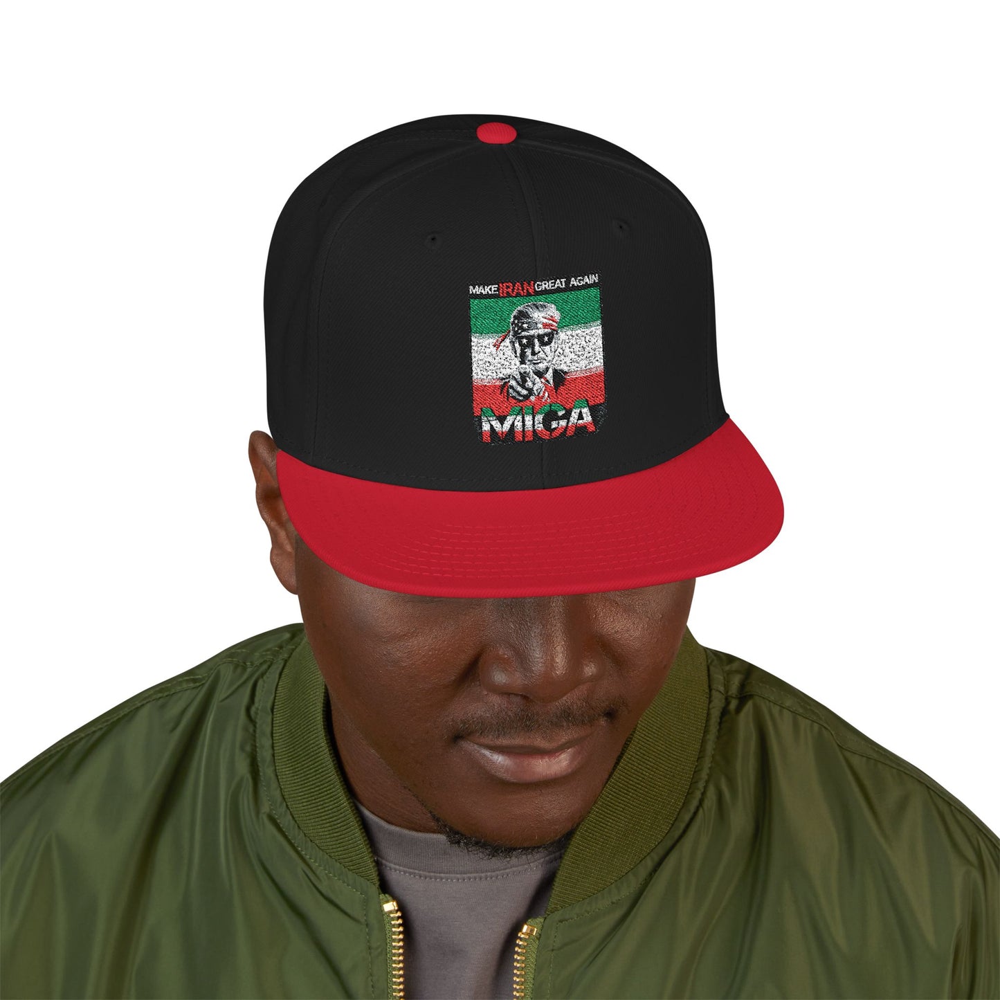 "Make Iran Great Again (MIGA)" Trump Embroidered Snapback Hat