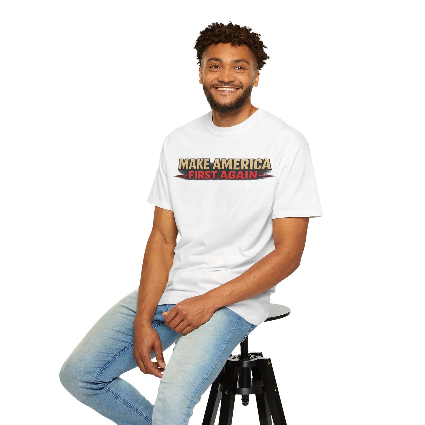 "Make America First Again" Book Merch Comfort Color Brand T-Shirt