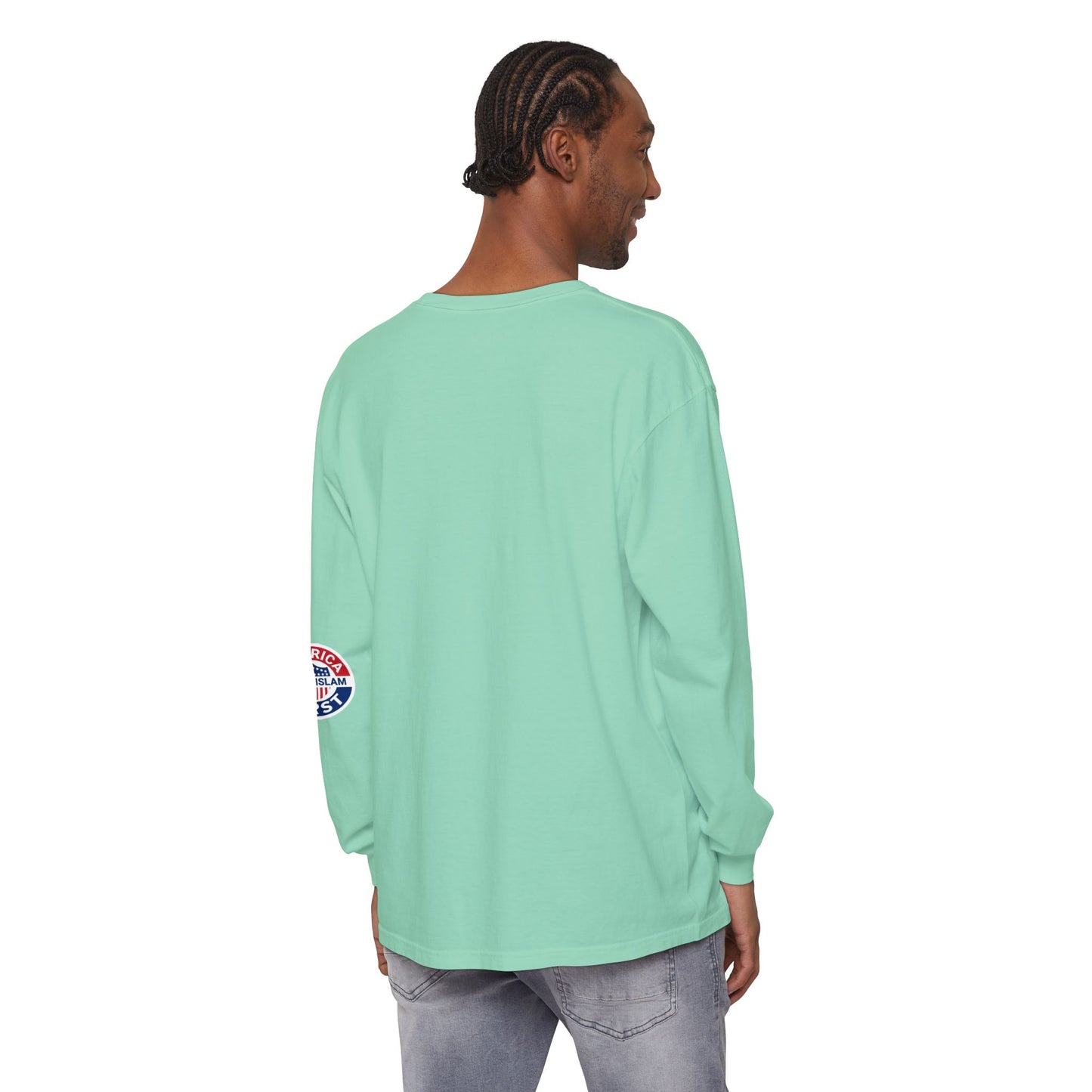 Zohran Mam-Commie Sucks/America First F*CK ISLAM Comfort Color Brand Long Sleeve T-Shirt