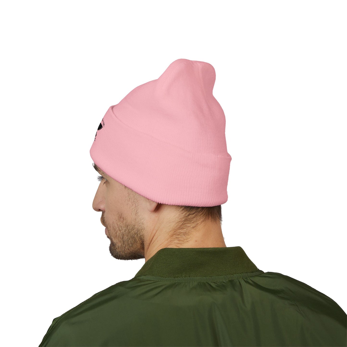 Ecclesiastes 10:2 Winged Hearts Conservative & Liberal Meanings Embroidered Cuffed Beanie