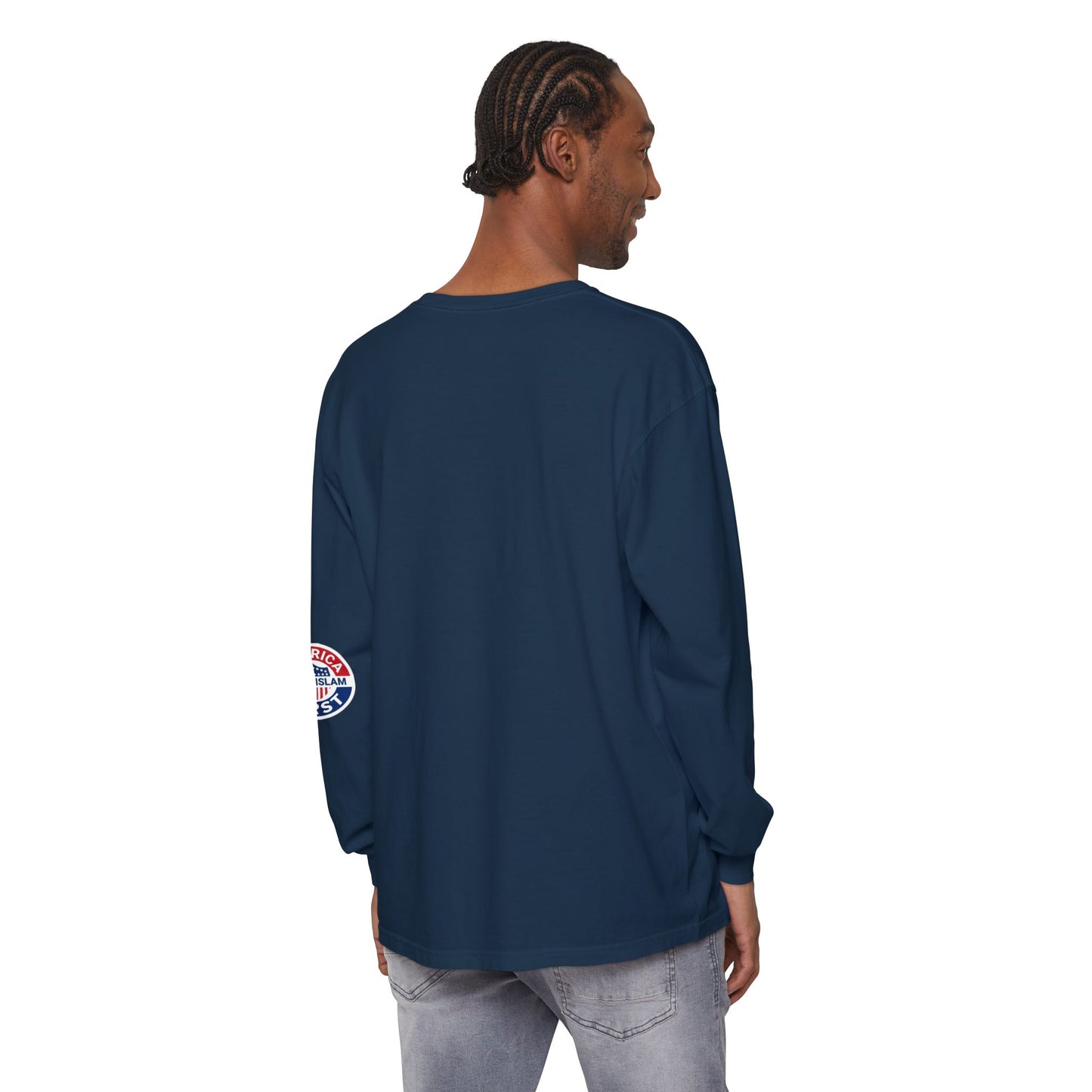 Zohran Mam-Commie Sucks/America First F*CK ISLAM Comfort Color Brand Long Sleeve T-Shirt
