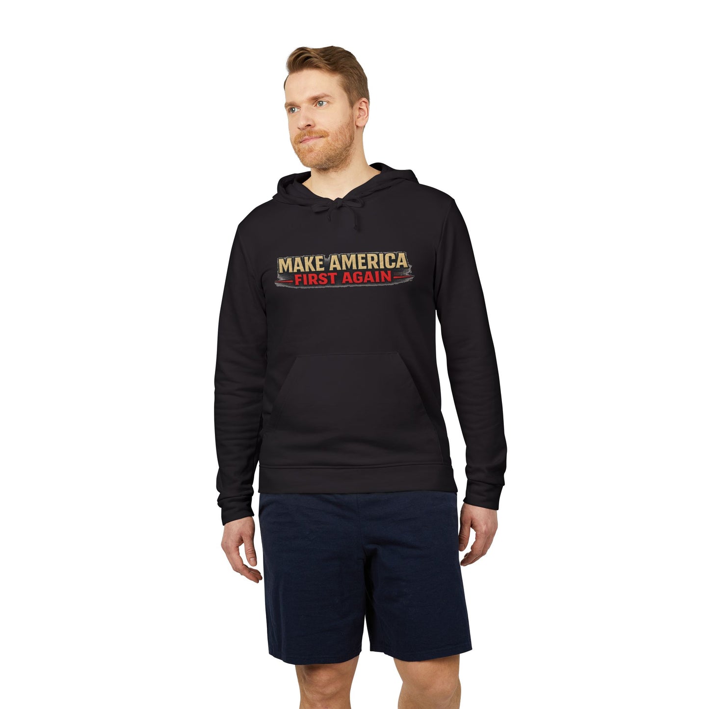 "Make America First Again" America First Is Not A Slogan - It's A Standard Adidas Brand Hoodie