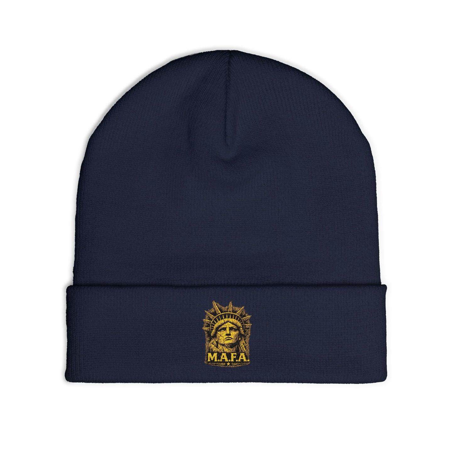 M.A.F.A. "Statue Of Liberty" "Sovereignty Security Prosperity " Embroidered Knit Cuffed Beanie