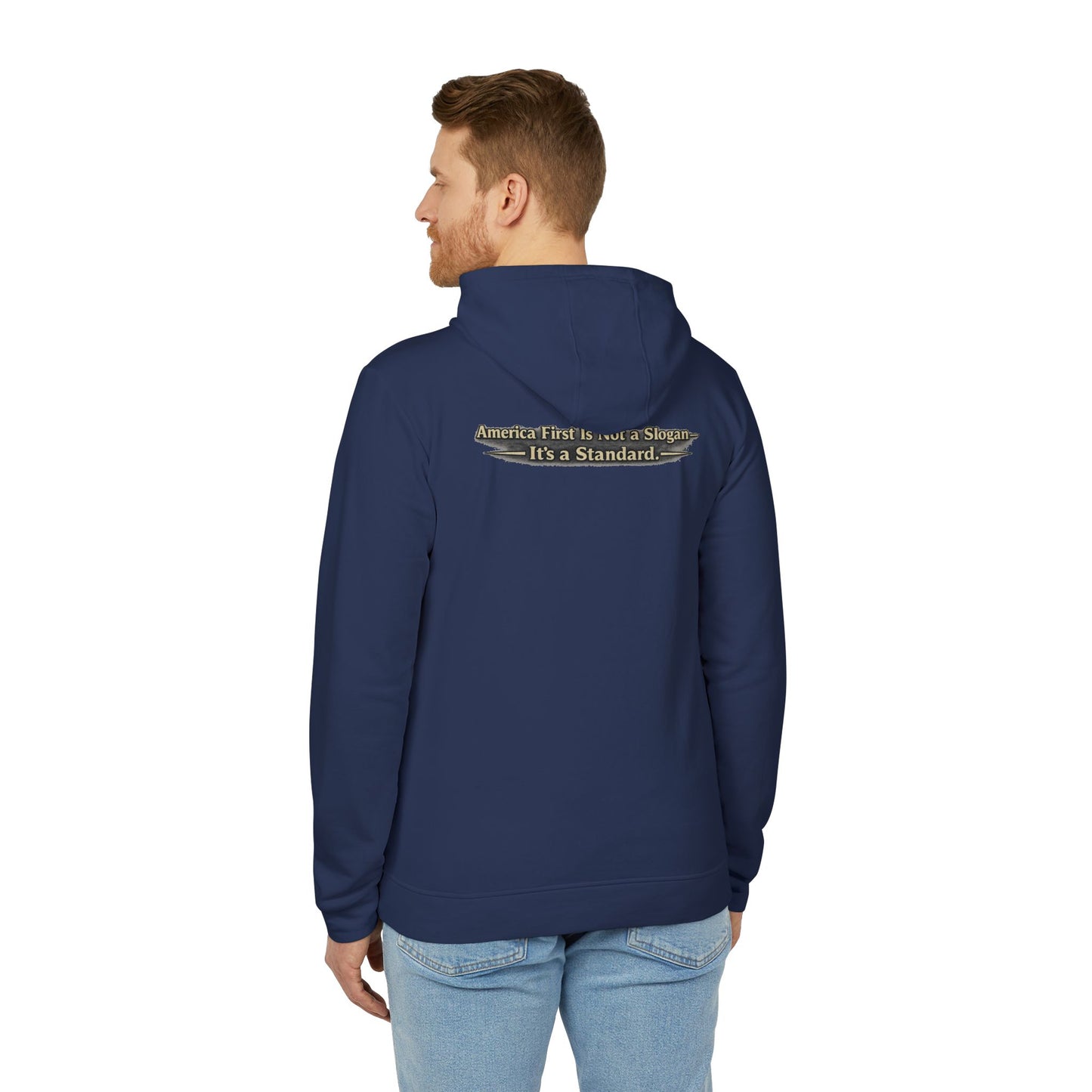 "Make America First Again" America First Is Not A Slogan - It's A Standard Adidas Brand Hoodie