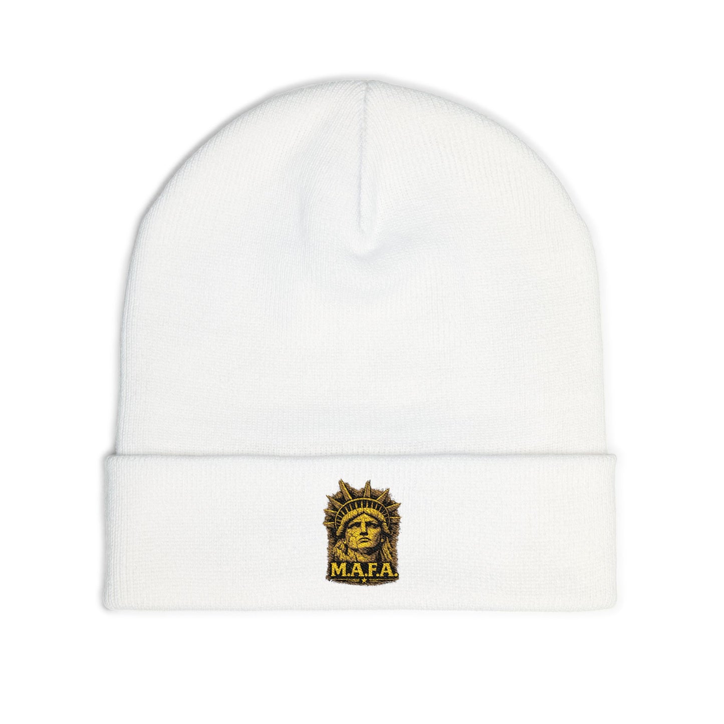 M.A.F.A. "Statue Of Liberty" "Sovereignty Security Prosperity " Embroidered Knit Cuffed Beanie