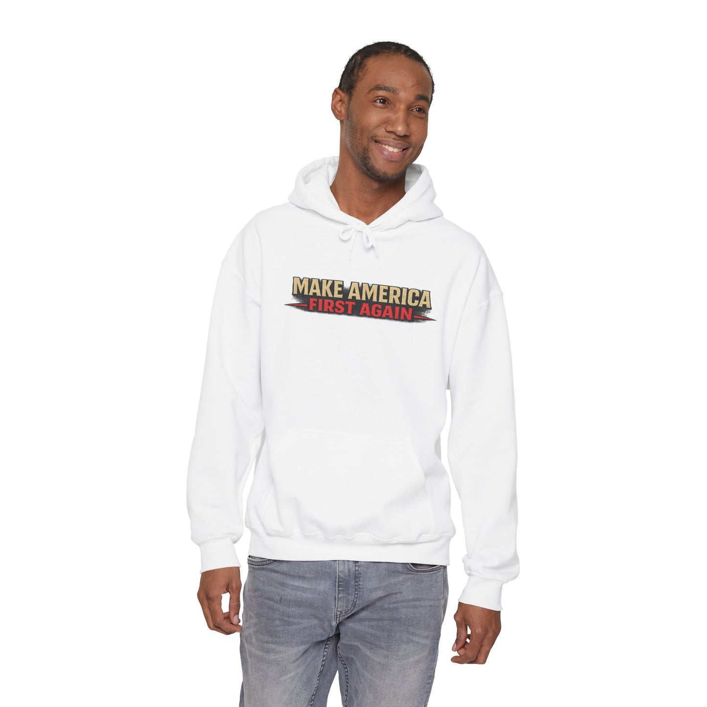 "Make America First Again" America First Is Not A Slogan - It's A Standard Comfort Color Brand Hoodie