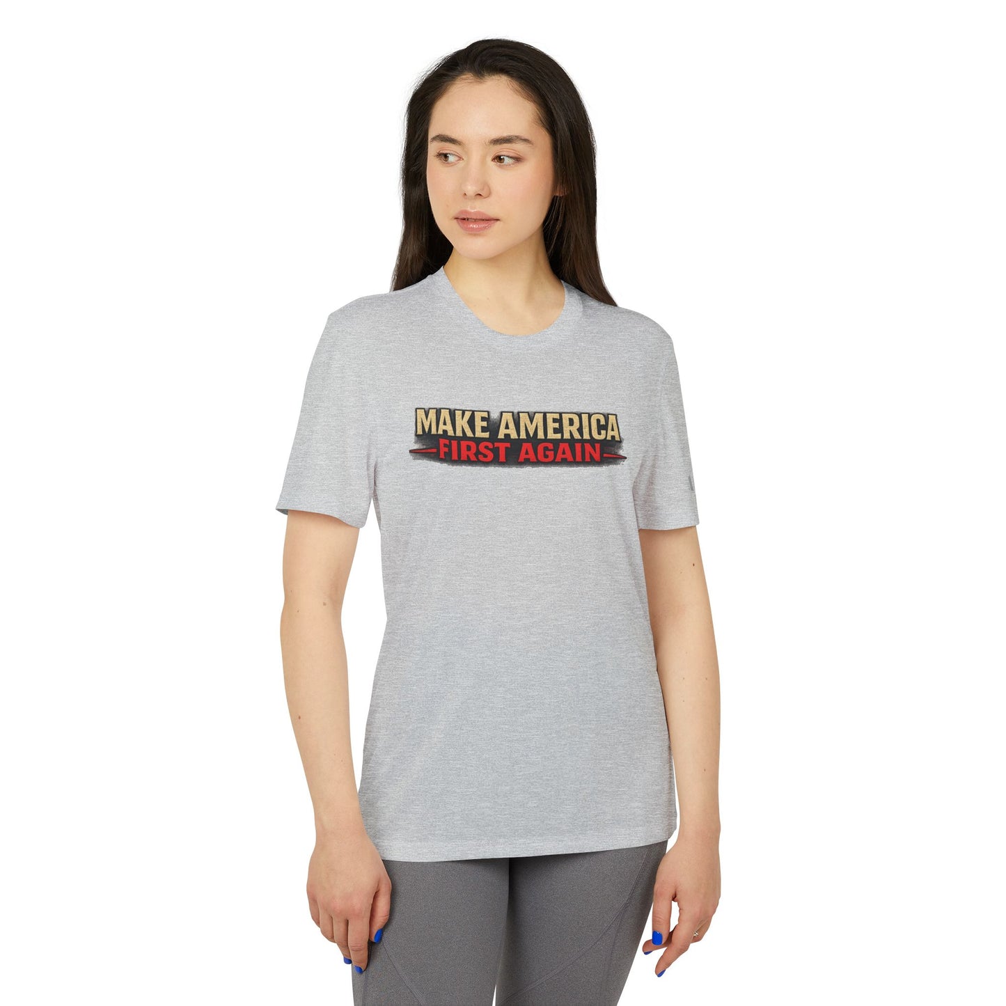 "Make America First Again" Book Merch Adidas Brand T-Shirt