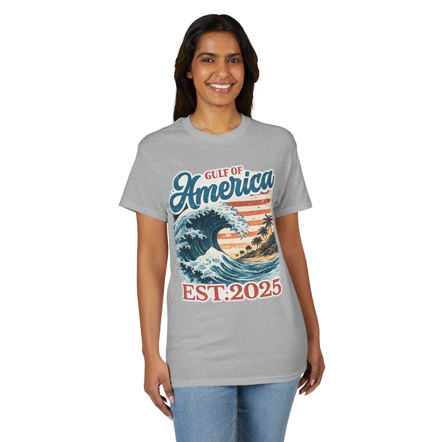 Gulf of America Est. 2025 Waves Gildan Brand T‑Shirt