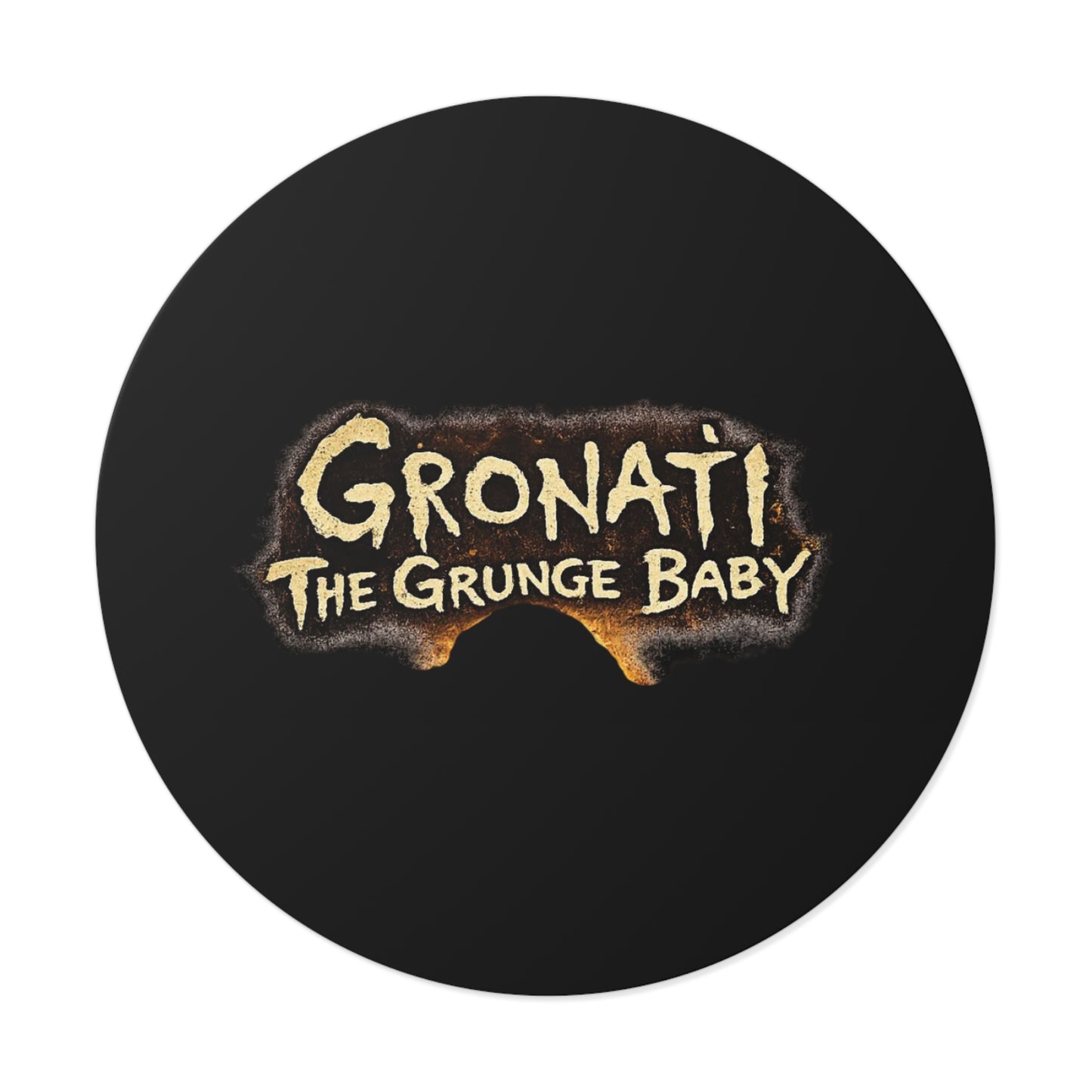"Gronati The Grunge Baby"  Round Vinyl Sticker Logo