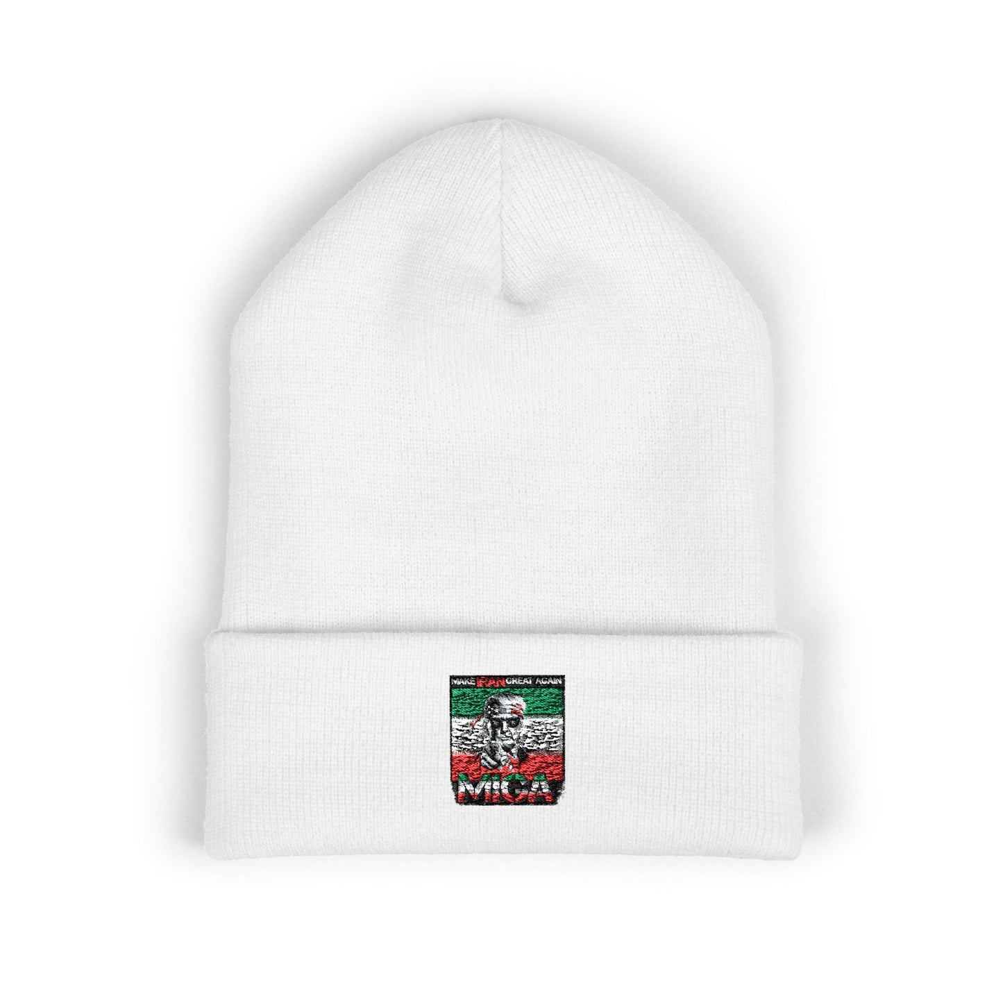 "Make Iran Great Again (MIGA)" Trump Embroidered Classic Cuffed Knit Hat