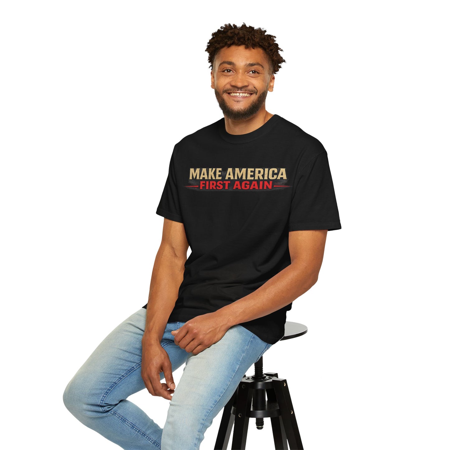 "Make America First Again" Book Merch Comfort Color Brand T-Shirt