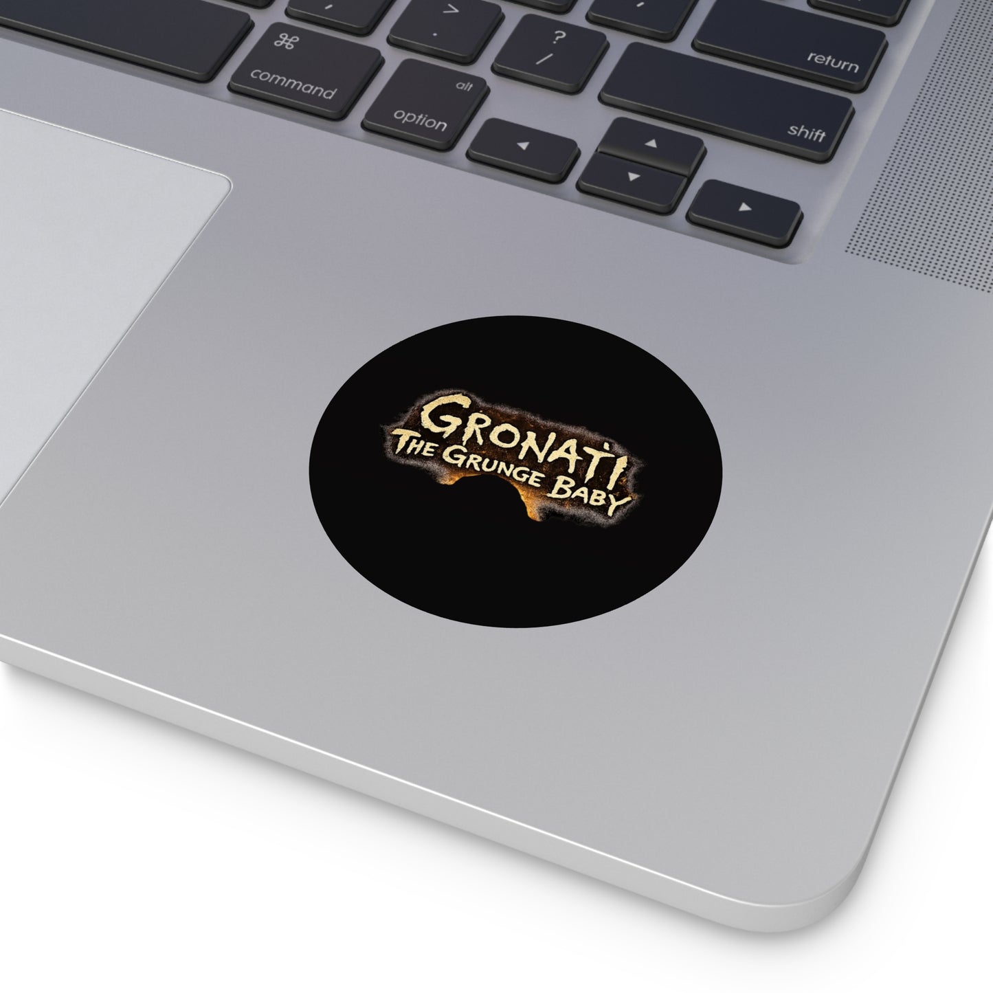 "Gronati The Grunge Baby"  Round Vinyl Sticker Logo