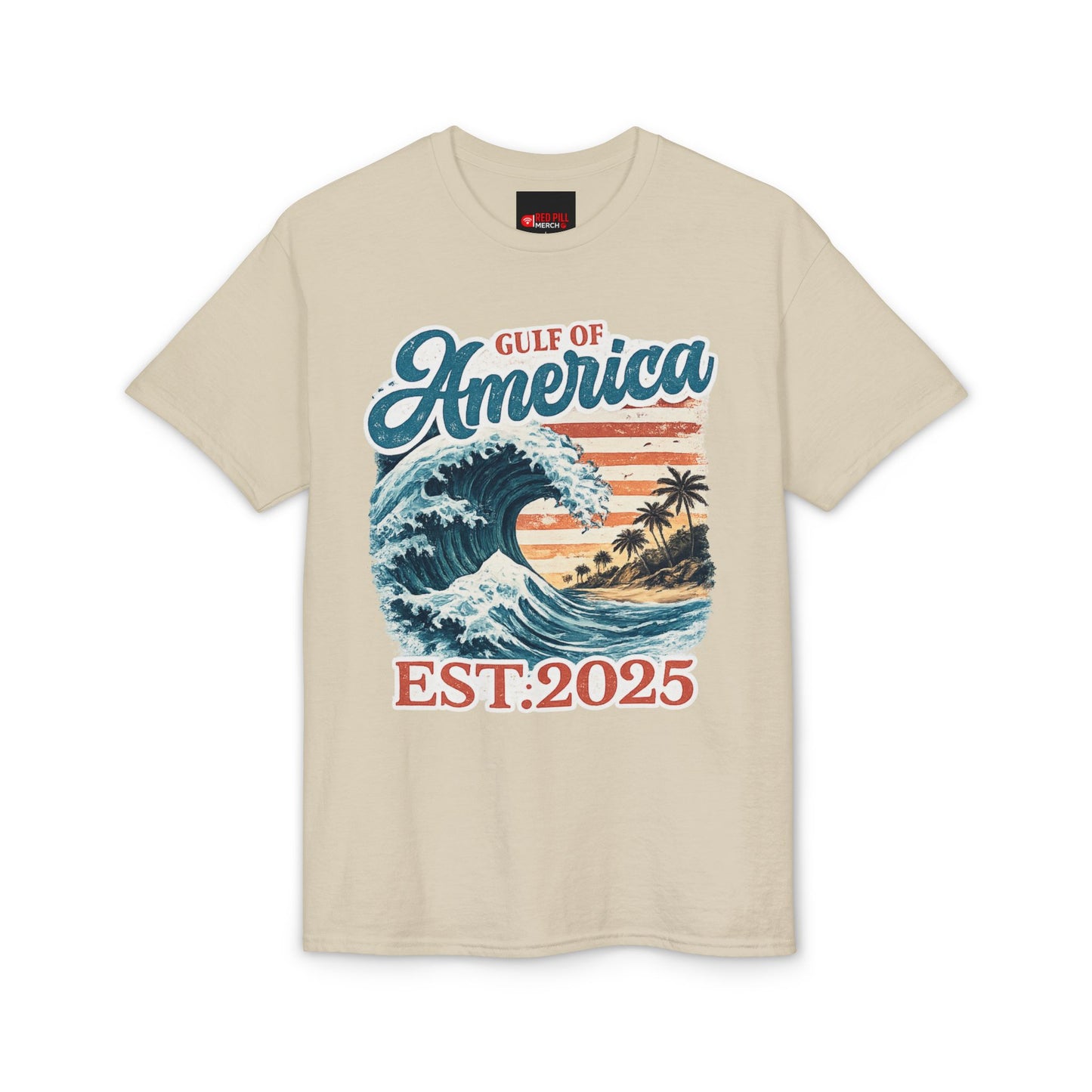 Gulf of America Est. 2025 Waves Gildan Brand T‑Shirt
