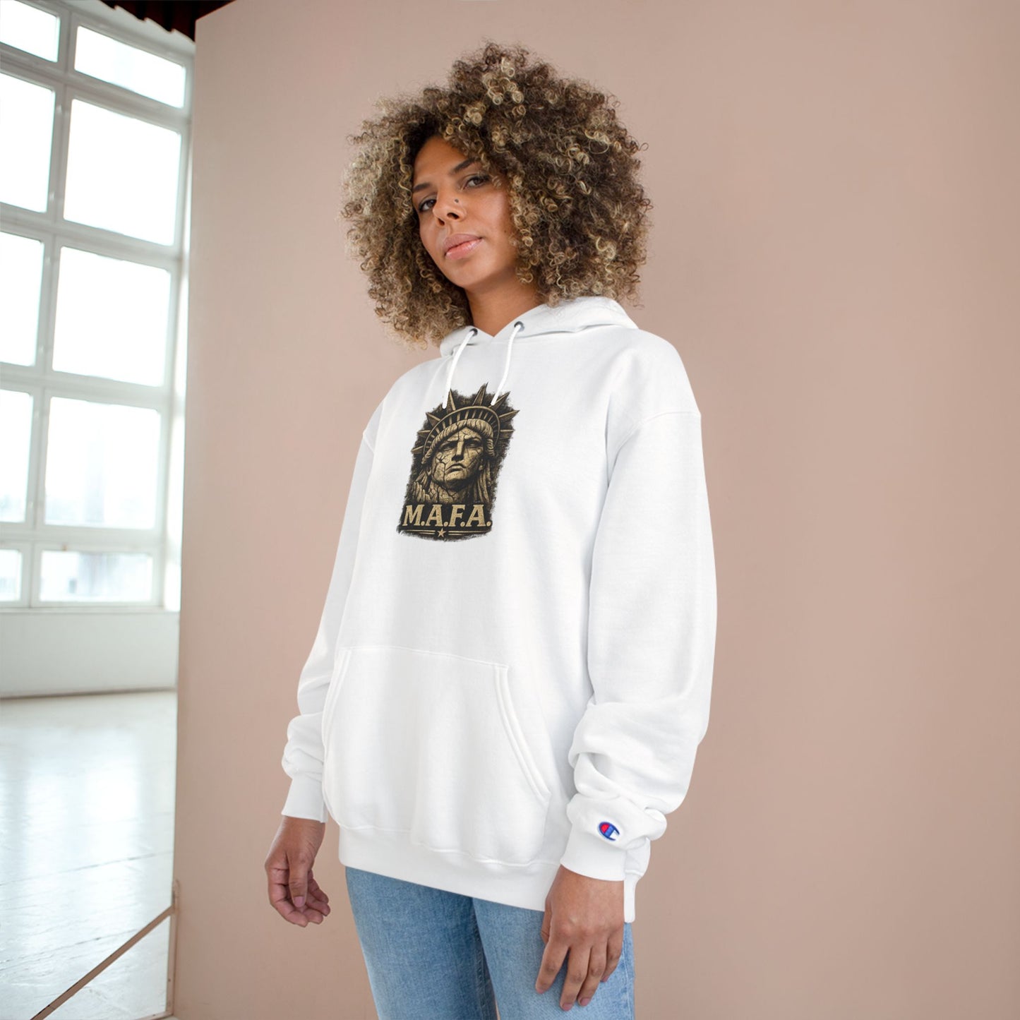 M.A.F.A. "Statue Of Liberty" "Sovereignty Security Prosperity " Champion Brand Hoodie