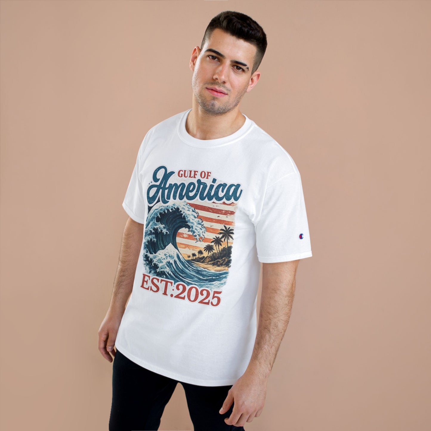 Gulf of America Est. 2025 Waves Champion Brand T-Shirt