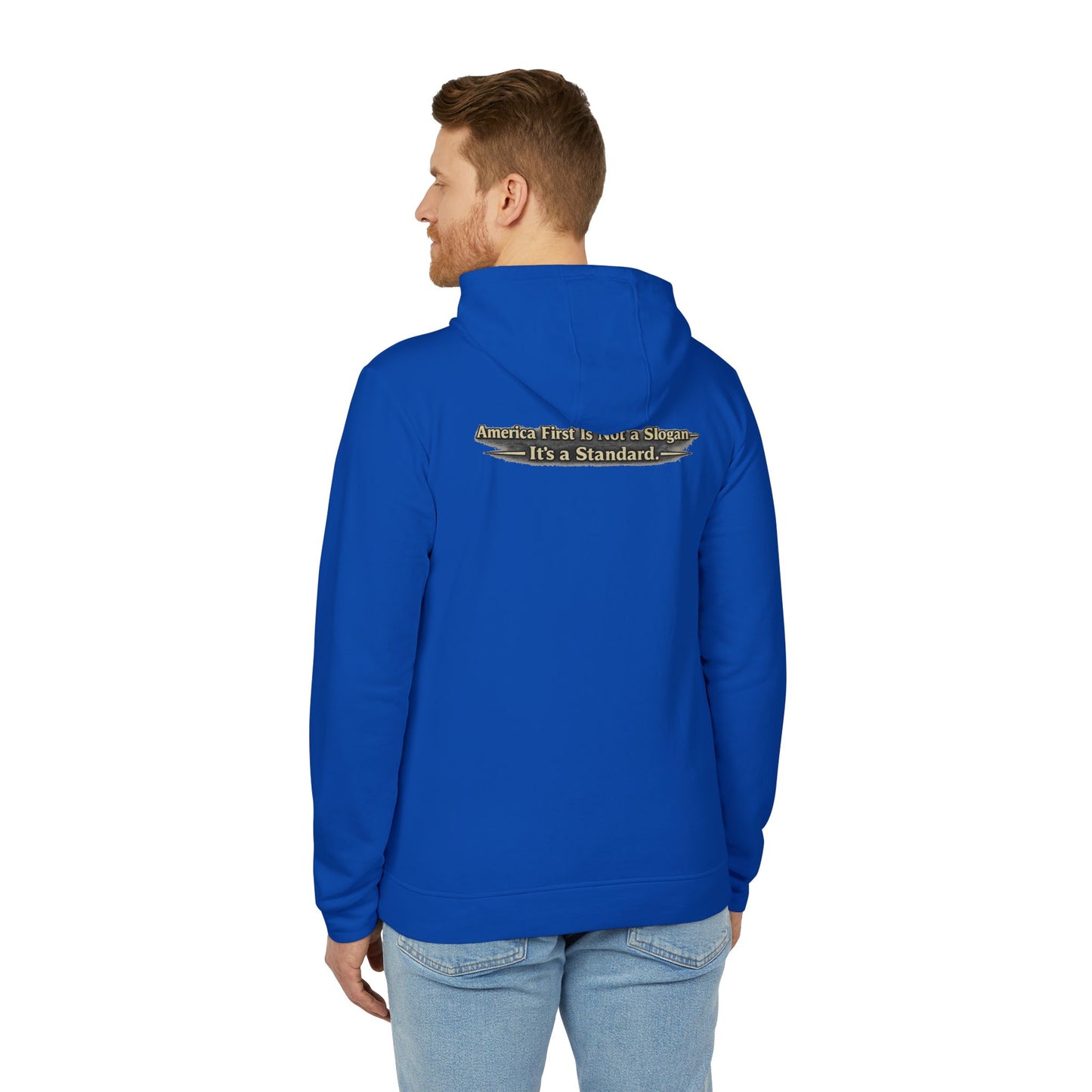 "Make America First Again" America First Is Not A Slogan - It's A Standard Adidas Brand Hoodie