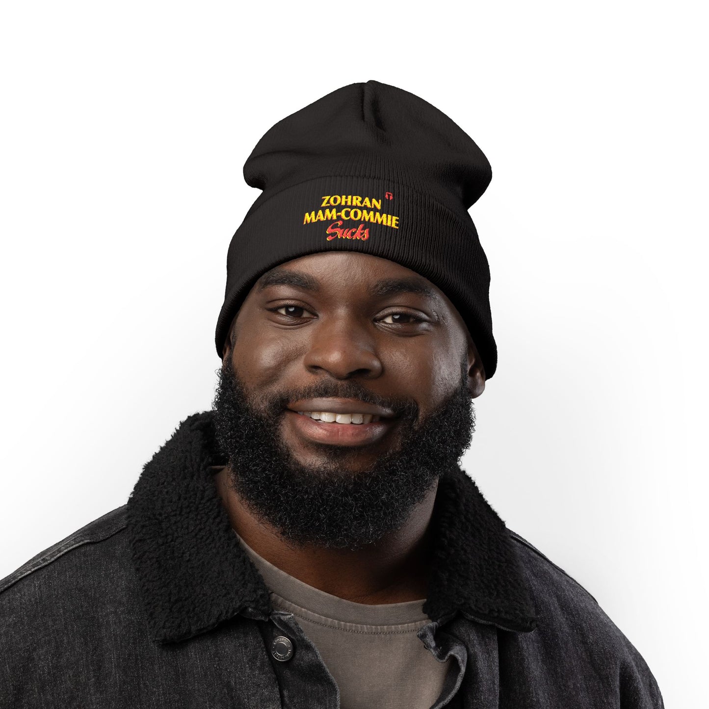 Zohran Mam-Commie Sucks Embroidered Knit Beanie