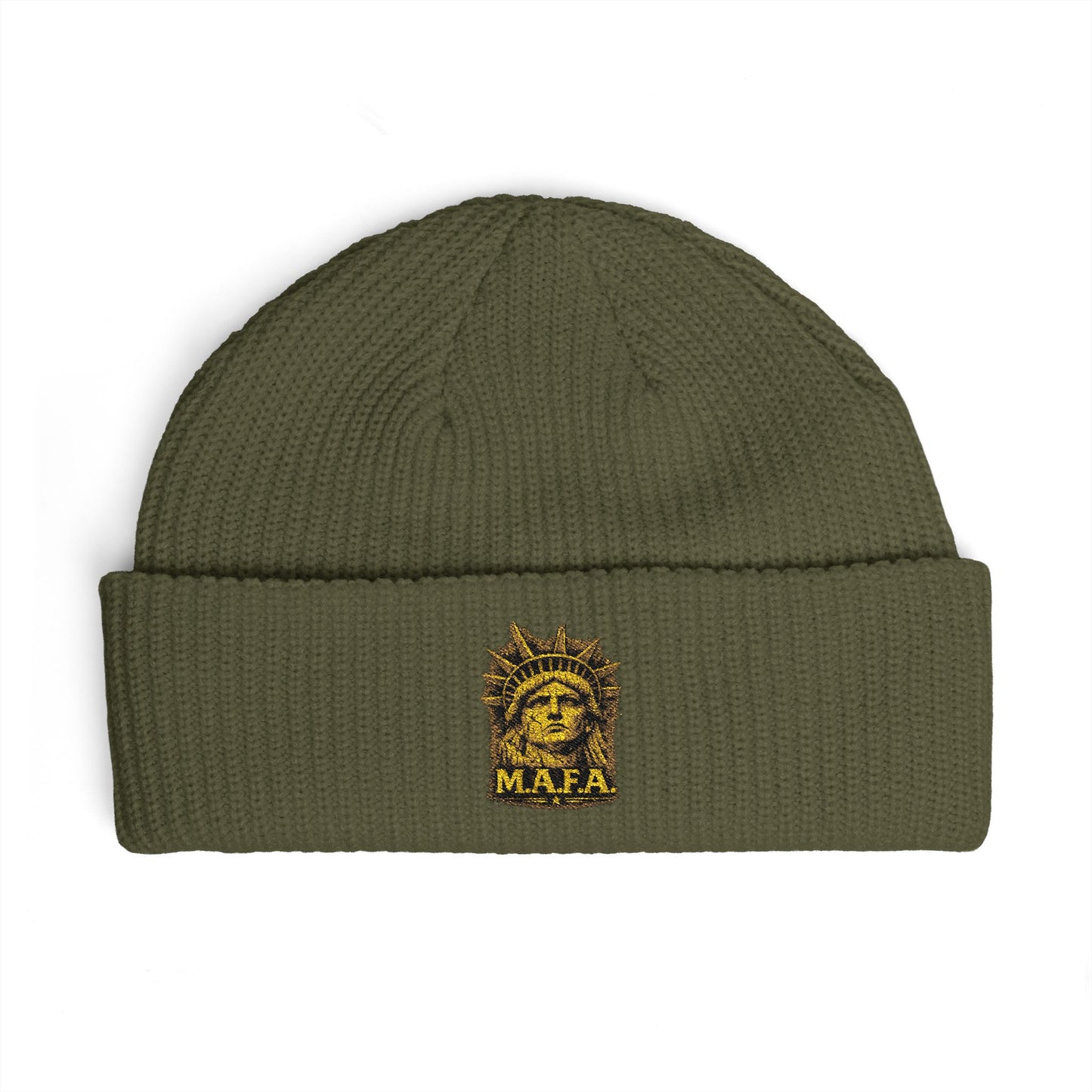 M.A.F.A. "Statue Of Liberty" "Sovereignty Security Prosperity " Embroidered Cuff Beanie