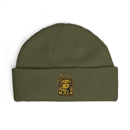 M.A.F.A. "Statue Of Liberty" "Sovereignty Security Prosperity " Embroidered Cuff Beanie