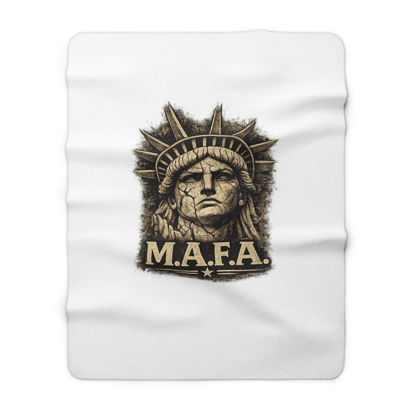 M.A.F.A. "Statue Of Liberty" "Sovereignty Security Prosperity " Sherpa Fleece Blanket