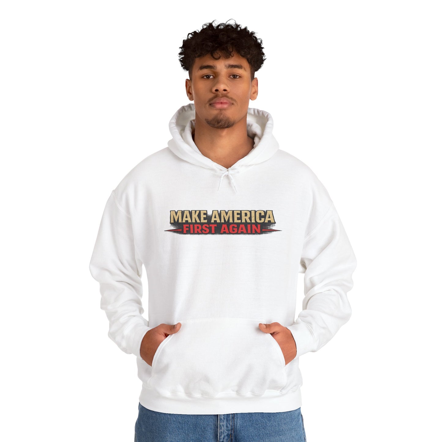 "Make America First Again" America First Is Not A Slogan - It's A Standard Comfort Color Brand Hoodie