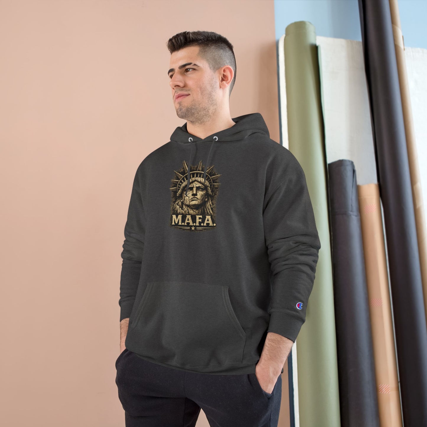 M.A.F.A. "Statue Of Liberty" "Sovereignty Security Prosperity " Champion Brand Hoodie