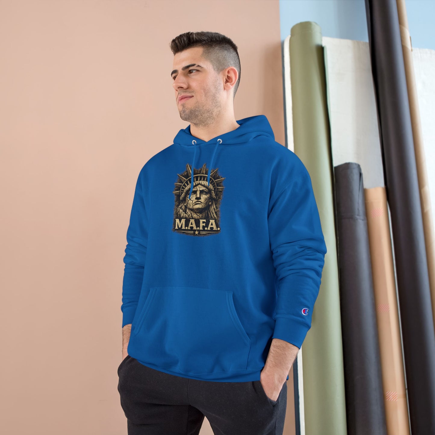 M.A.F.A. "Statue Of Liberty" "Sovereignty Security Prosperity " Champion Brand Hoodie