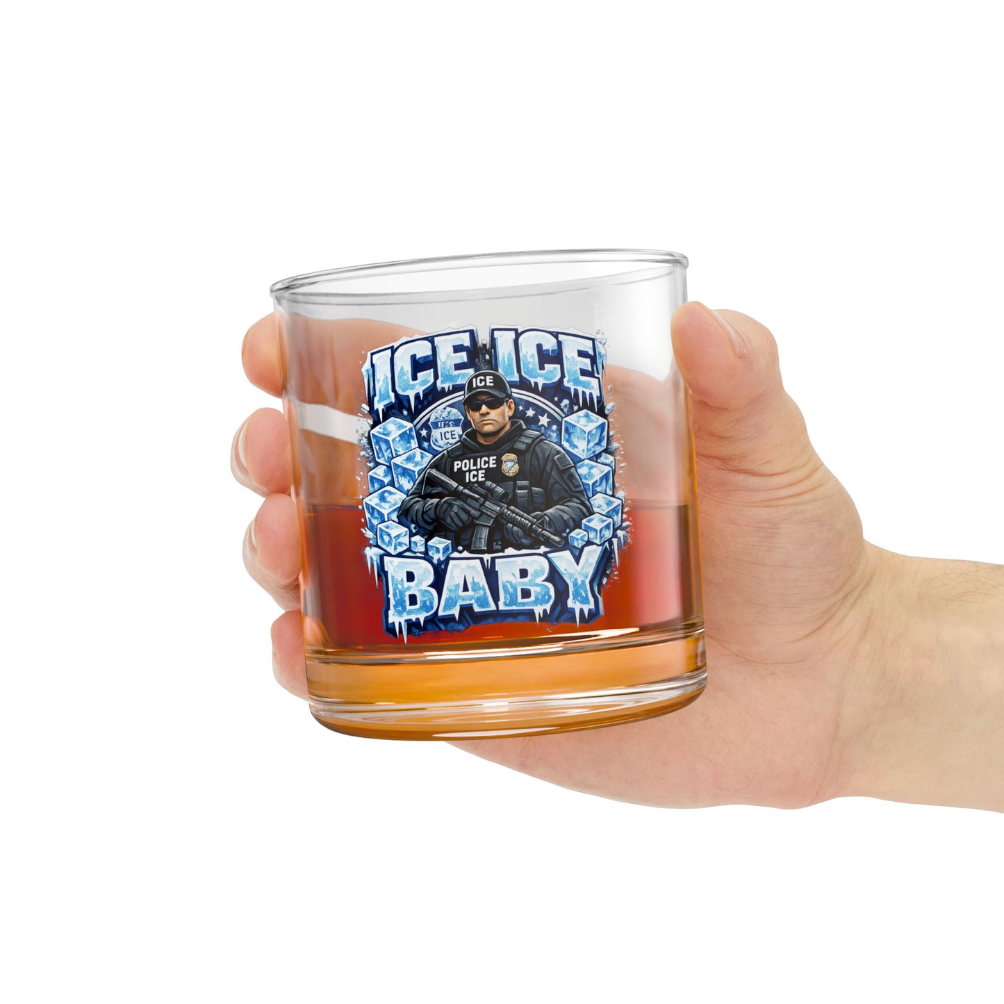 Ice Ice Baby ICE Agent 10oz Whiskey Glass