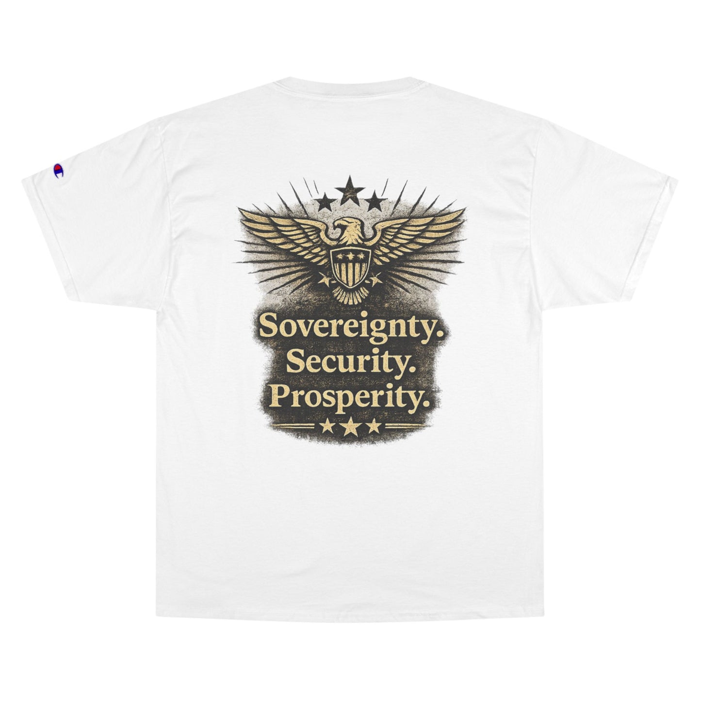 M.A.F.A. "Statue Of Liberty" "Sovereignty Security Prosperity " Champion Brand T-Shirt